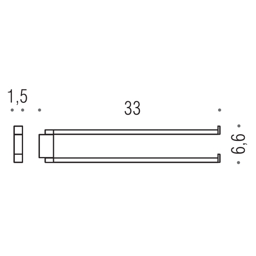 Immagine di Colombo Design MINIQ porta salviette doppio a snodo, a parete, finitura cromo B50120CR