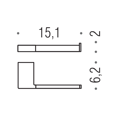 Immagine di Colombo Design MINIQ porta rotolo destro, a parete, finitura cromo B5008DCR
