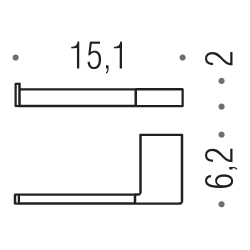 Immagine di Colombo Design MINIQ porta rotolo sinistro, a parete, finitura cromo B5008SCR