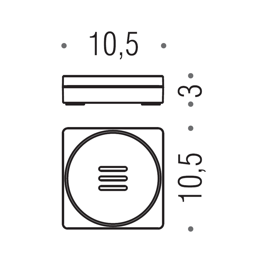 Immagine di Colombo Design MINIQ porta sapone d'appoggio, finitura cromo B50400CR-RNE