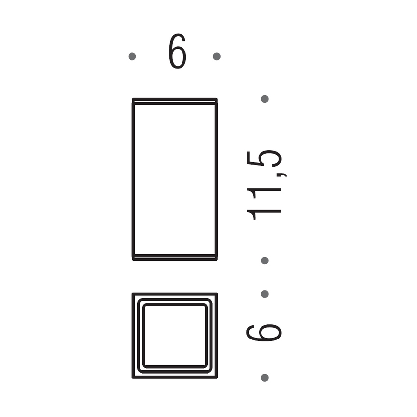 Immagine di Colombo Design MINIQ porta bicchiere d'appoggio, finitura cromo B16430CR