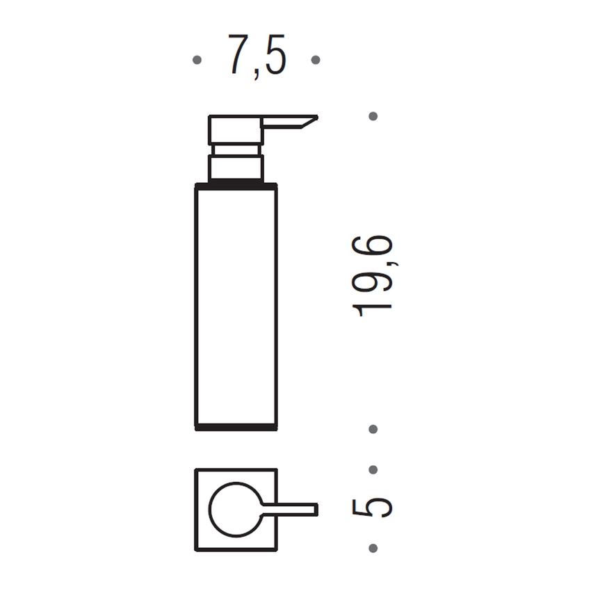 Immagine di Colombo Design MINIQ spandisapone d'appoggio 0,15 litri, finitura cromo B93440CR