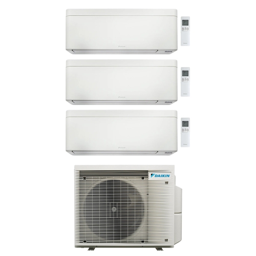 Immagine di Daikin STYLISH R32 Climatizzatore a parete trial split inverter Wi-Fi bianco | unità esterna 7.8 kW unità interne 5000+18000+18000 BTU 5MXM90A9+CTXA[15]AW+FTXA[50|50]AW