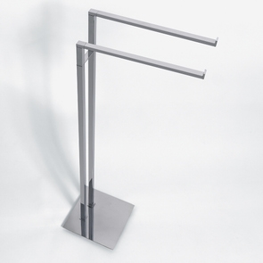 Immagine di Colombo Design MINIQ piantana con due porta salvietta, d'appoggio, finitura cromo B5038CR