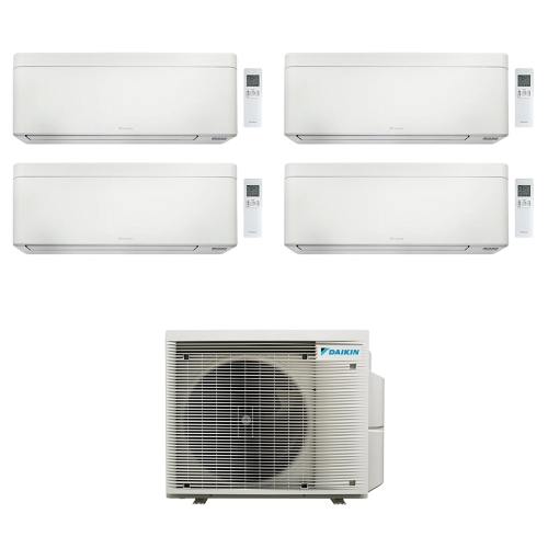 Immagine di Daikin STYLISH R32 Climatizzatore a parete quadri split inverter Wi-Fi bianco | unità esterna 7.4 kW unità interne 5000+5000+7000+15000 BTU 4MXM80A9+CTXA[15|15]AW+FTXA[20|42]AW