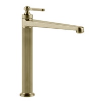 Immagine di Gessi VENTI20 miscelatore lavabo H.32 cm, senza scarico e flessibili di collegamento, finitura brass brushed PVD 65004#727