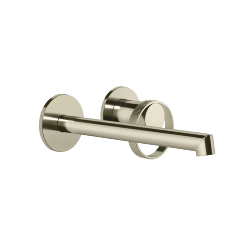 Immagine di Gessi ANELLO miscelatore lavabo a parete P.21 cm, senza scarico, finitura nickel PVD 63383#720