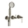 Gessi VENTI20 miscelatore doccia a parete, 2 vie, con deviatore, presa acqua, supporto doccetta e doccetta, senza corpo incasso, finitura nickel PVD 65036#720