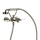 Gessi VENTI20 gruppo vasca a parete con deviatore bagno/doccia, flessibile 150 cm e doccetta anticalcare con supporto fisso, finitura nickel PVD 65113#720