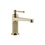 Immagine di Gessi VENTI20 miscelatore lavabo H.17 cm, con scarico e flessibili di collegamento, finitura brushed brass PVD 65001#727