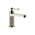 Immagine di Gessi VENTI20 miscelatore lavabo H.17 cm, con scarico e flessibili di collegamento, finitura nickel PVD 65001#720