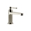 Immagine di Gessi VENTI20 miscelatore lavabo H.17 cm, con scarico e flessibili di collegamento, finitura nickel PVD 65001#720