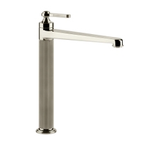 Immagine di Gessi VENTI20 miscelatore lavabo H.32 cm, con scarico e flessibili di collegamento, finitura nickel PVD 65003#720
