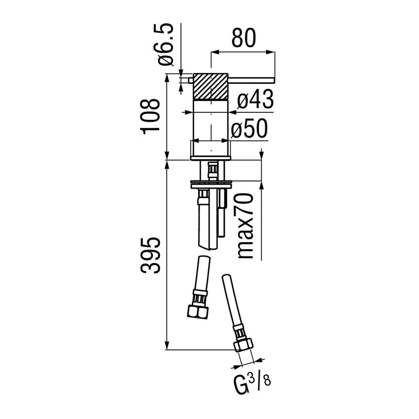 Immagine di Nobili RESPIRO miscelatore monocomando per bocca, finitura cromo WE00110/9RSCR
