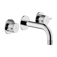 Immagine di Nobili RESPIRO batteria 3 fori P.15 cm a parete per lavabo, senza scarico e senza corpo incasso, finitura cromo RS131298/ECR