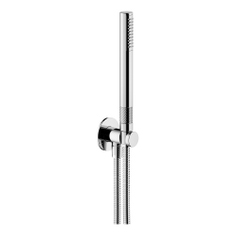 Immagine di Nobili RESPIRO duplex doccia con supporto doccetta fisso, doccetta monogetto e flessibile 150 cm, finitura cromo AD146/55CR