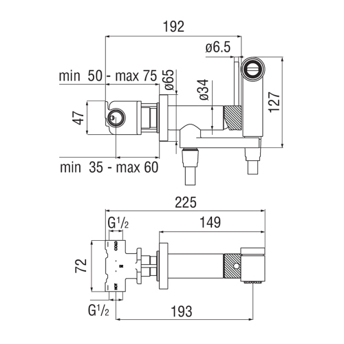 Immagine di Nobili RESPIRO doccetta monogetto per wc, con flessibile 100 cm, finitura cromo AV131600CR