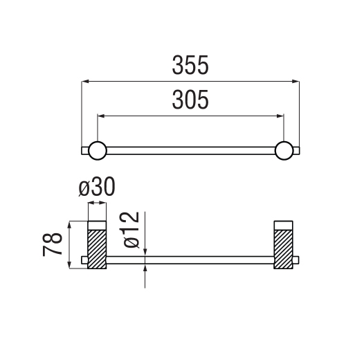 Immagine di Nobili RESPIRO porta salvietta L.36 cm a parete, finitura cromo ACRS20/SCR