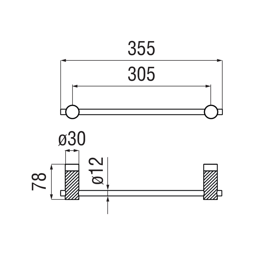 Immagine di Nobili RESPIRO porta salvietta L.36 cm a parete, finitura cromo ACRS20/SCR