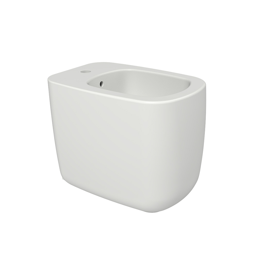 Immagine di Flaminia MONÒ bidet back to wall monoforo, con troppopieno, colore bianco latte finitura opaco MN217LAT