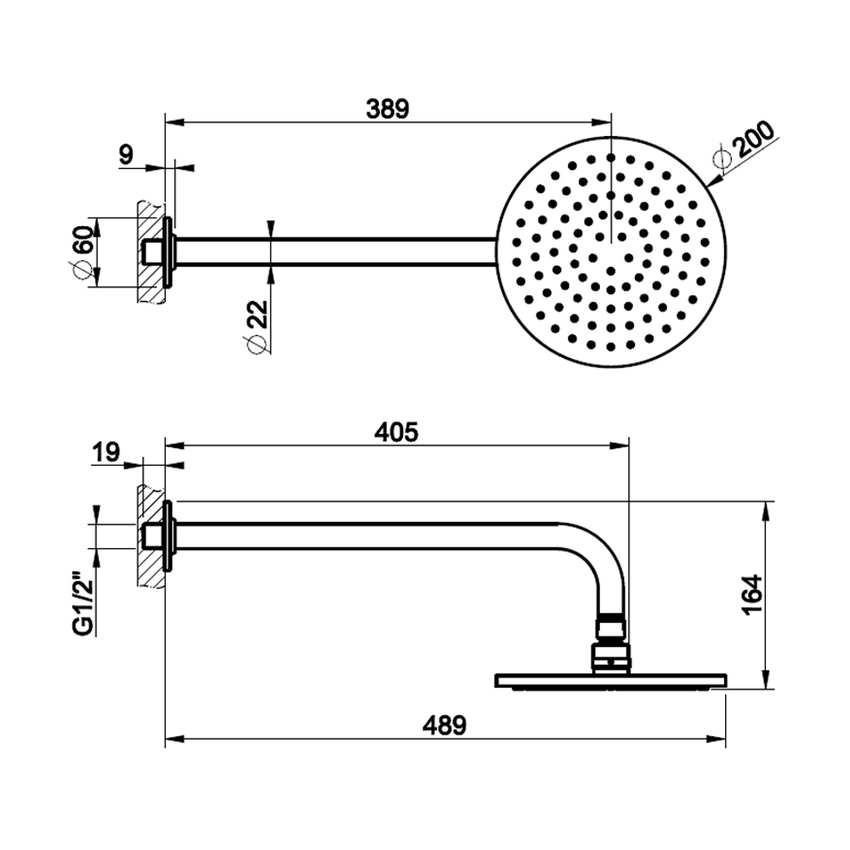 Immagine di Gessi INCISO SHOWER soffione anticalcare rotondo Ø 20 cm, orientabile, finitura cromo 58148#031
