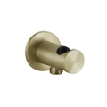 Immagine di Gessi 316 SHOWER presa acqua con supporto doccetta, finitura brushed brass PVD 54161#727