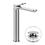 Immagine di Gessi VIA MERAVIGLI miscelatore monocomando H.30 cm per lavabo, con scarico Stop&Go e flessibili, finitura cromo 56053#031