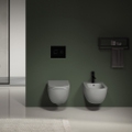 Immagine di Cielo ENJOY set completo sanitari sospesi vaso rimless, sedile a discesa rallentata, bidet monoforo con troppopieno, colore brina finitura opaco EJVSKBR+CPVEJNEWFBR+EJBSBR