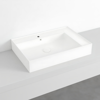 Immagine di Cielo ENJOY lavabo sospeso rettangolare L.70 cm, con foro per rubinetteria, con troppopieno, colore bianco finitura lucido EJLA70