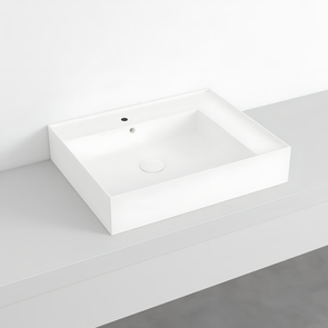 Immagine di Cielo ENJOY lavabo sospeso rettangolare L.60 cm, con foro per rubinetteria, con troppopieno, colore bianco finitura lucido EJLA60