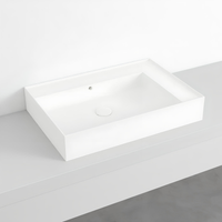 Immagine di Cielo ENJOY lavabo sospeso rettangolare L.70 cm, senza foro per rubinetteria, con troppopieno, colore bianco finitura lucido EJLA70SF