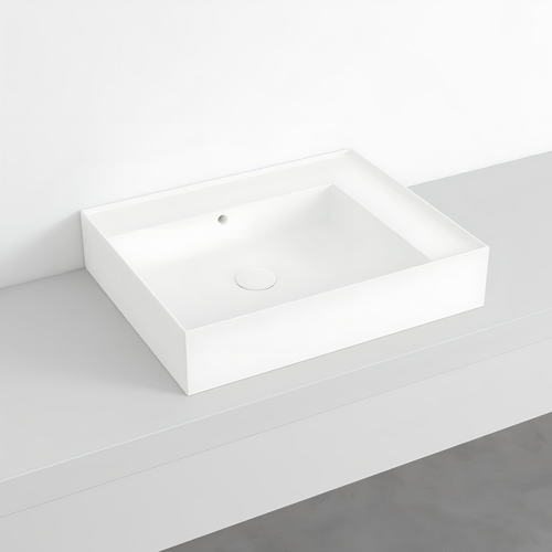 Immagine di Cielo ENJOY lavabo sospeso rettangolare L.60 cm, senza foro per rubinetteria, con troppopieno, colore bianco finitura lucido EJLA60SF