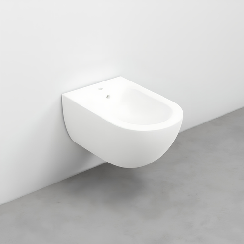Immagine di Cielo ENJOY bidet sospeso monoforo, con troppopieno, completo di fissaggio, colore talco finitura opaco EJBSTL