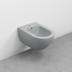 Immagine di Cielo ENJOY bidet sospeso monoforo, con troppopieno, completo di fissaggio, colore brina finitura opaco EJBSBR