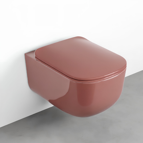 Immagine di Cielo ERA vaso sospeso, senza brida e senza sedile, completo di fissaggi, colore corallo finitura lucido ERVSKCO