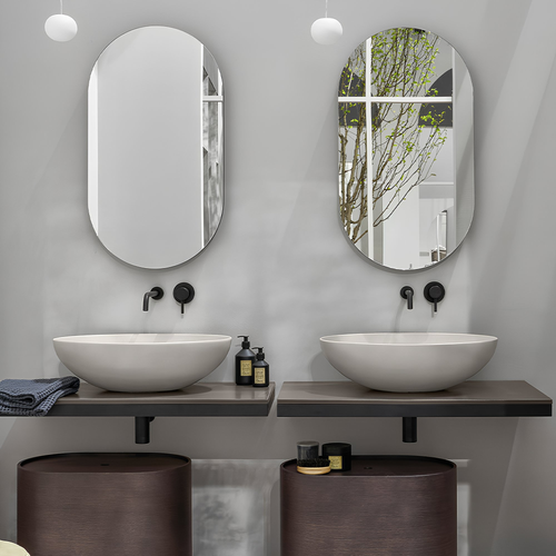 Immagine di Cielo ERA ECO 62 bacinella ovale L.62 cm, senza foro per rubinetteria e senza troppopieno, colore bianco finitura lucido BAECO