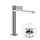 Gessi INVERSO DIAMANTATO miscelatore lavabo medio H.25 cm, con piletta Stop&Go e flessibili, finitura cromo 73655#031