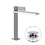 Immagine di Gessi INVERSO DIAMANTATO miscelatore lavabo medio H.25 cm, con piletta Stop&Go e flessibili, finitura cromo 73655#031