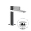 Immagine di Gessi INVERSO DIAMANTATO miscelatore lavabo H.18 cm, con piletta Stop&Go e flessibili, finitura cromo 73651#031