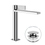 Immagine di Gessi INVERSO RIGATO miscelatore lavabo medio H.25 cm, con piletta Stop&Go e flessibili, finitura cromo 73555#031