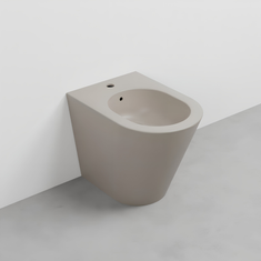 Immagine di Cielo MARE bidet a pavimento monoforo, con troppopieno, completo di fissaggio, colore avena finitura opaco MRBIAV