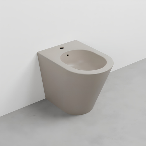Immagine di Cielo MARE bidet a pavimento monoforo, con troppopieno, completo di fissaggio, colore avena finitura opaco MRBIAV
