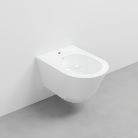 Immagine di Cielo MARE bidet sospeso monoforo, con troppopieno, completo di fissaggio, colore bianco finitura lucido MRBS