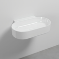 Immagine di Cielo MARE lavabo sospeso ovale L.70 cm, senza foro per rubinetteria, senza troppopieno, colore bianco finitura lucido MRLS70SF
