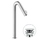 Nobili SOLE miscelatore monocomando bacinella H.44 cm, con scarico push, finitura inox spazzolato SO130128/2IX