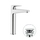 Nobili NOBI miscelatore monocomando per bacinella H.26 cm, a risparmio idrico ed energetico, con scarico push, finitura cromo NBH84128/2CR