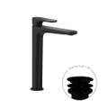 Immagine di Nobili YOYO miscelatore monocomando lavabo H.27.5 P.17.1 cm, con scarico push 1 1/4” e limitatore di portata, colore mora finitura opaco YO126128/2BM
