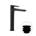 Immagine di Nobili YOYO miscelatore monocomando lavabo H.27.5 P.17.1 cm, a risparmio energetico, con scarico push 1 1/4” e limitatore di portata e di energia, colore mora finitura opaco YOE126128/2BM