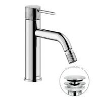 Immagine di Nobili RESPIRO miscelatore monocomando per bidet, con scarico push 1 1/4", finitura cromo RS131119/2CR