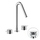Nobili RESPIRO batteria 3 fori per lavabo, con scarico push 1 1/4", finitura cromo RS131211/2CR